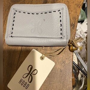 NWT HOBO International Mini Zip around Blue Leather Wallet